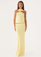 Amarah Knit Maxi Skirt - Yellow