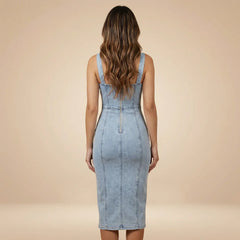 Sage Corset Midi Dress