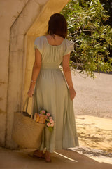Sage Of Secrets Maxi Dress Green