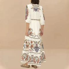 Egeria | Women's V-Neck Floral Maxi Dress