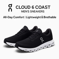 On Cloud 6 Coast Men's Sneakers – 2025 Spring/Summer Collection, Step-In Comfort, Casual Sport Style