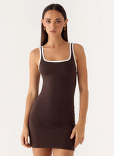 Kayla Mini Dress Chocolate