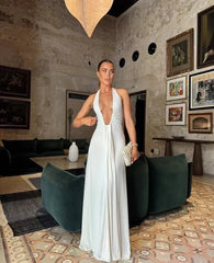 Fionnuala | Women's V-Neck Ruffle Elegant Maxi Dress