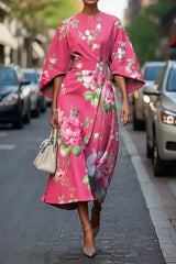 Sage Wrap Midi Dress