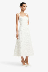 Odette Lace Midi Dress - Snow