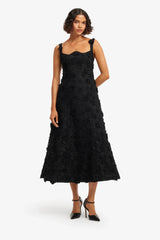 Odette Lace Midi Dress - Ebony