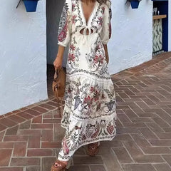 Egeria | Women's V-Neck Floral Maxi Dress