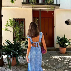 Everild | Women's Ruffle Detail Floral Maxi Dress
