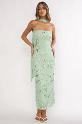 Jeremia Strapless Maxi Dress Mint