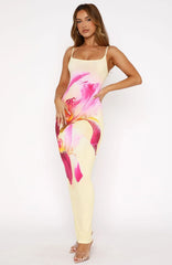 Lemon Glow Maxi Dress