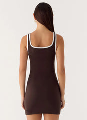 Kayla Mini Dress Chocolate