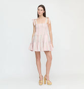 Couturebudthe Hill House X La Coqueta Ribbon Charlotte Nap Dress - Pink Floral Stripe