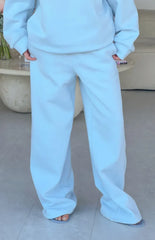 Pip Blue Mid Rise Slouch Fit Trackpants