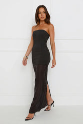 Chloe Sheer Maxi Dress Black
