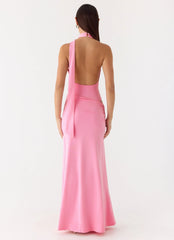 On My Way Bodysuit Maxi Dress Pink