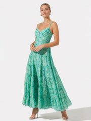 Tazia Tiered Floral Maxi Dress