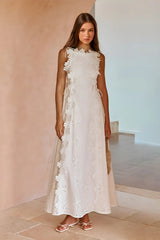 Arabella Lace-Up Maxi Dress