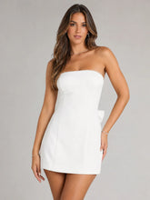 Pearls Please A-Line Bow Back Mini Dress