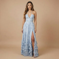 Celeste Ruffle Maxi Dress