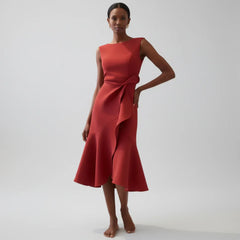 Iris Ruffle Midi Dress
