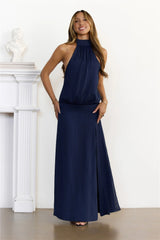 Iconique Halter Maxi Dress Navy