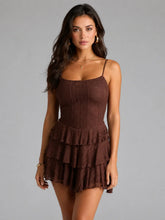 Like A Daydream Lace Ruffle Skater Dress