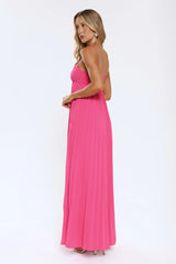 A Little Drama Strapless Maxi Dress Pink