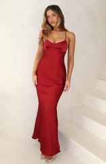 Burgundy Elegance Maxi Dress