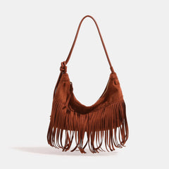 Duttini | Fringe Detail Handbag For Women – Statement Accessory