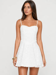 New Chapters Broderie Mini Dress In White