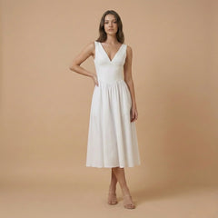 Isabelle V-Neck Midi Dress