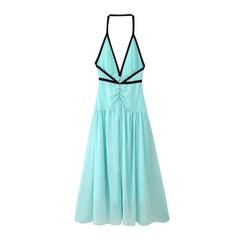 Corisande | Women's Ruffle Detail Elegant Maxi Dress