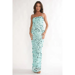Sea Glass Sequin Maxi Dress