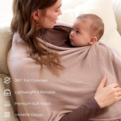 Taupe Peekaboo Nursing Poncho