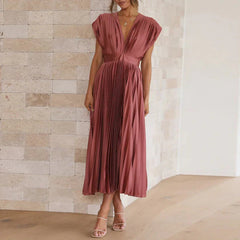 Ariana Pleated Midi Dress