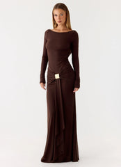 Dray Maxi Dress Chocolate