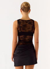 Harlem Lace Mini Dress Black