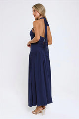 Mirielle Halter Maxi Dress Navy
