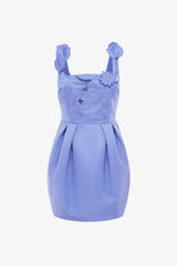 Piper Appliqué Bell Shape Mini Dress - Moonlight
