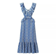Everild | Women's Ruffle Detail Floral Maxi Dress