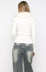 All Bundled Up Knit Cardigan Snow White