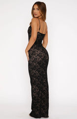 Noir Lace Reverence Maxi Dress
