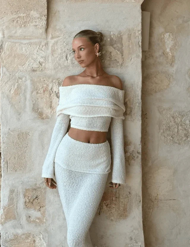 Azaria | Women'S Textured Summer Vacation Two-Piece Set
