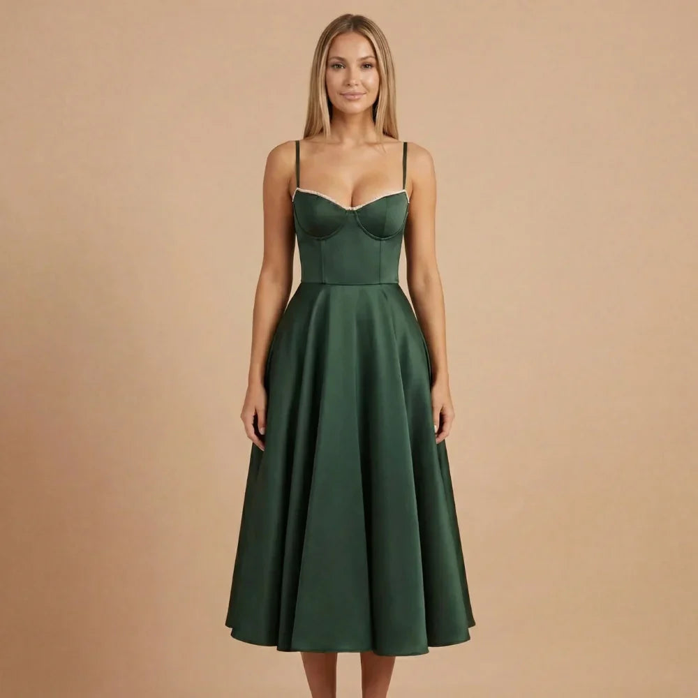 Emilia Sweetheart Midi Dress