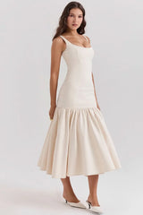 Isabella Ruffle Midi Dress