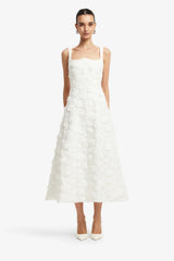 Odette Lace Midi Dress - Snow