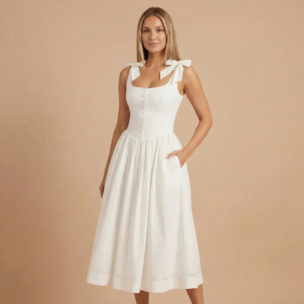 Emilia Bow Midi Dress