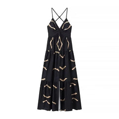 Dariela | Women's V-Neck Ruffle Elegant Maxi Dress