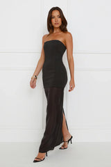 Chloe Sheer Maxi Dress Black