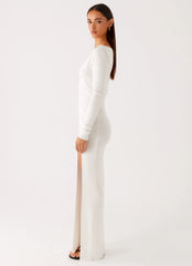 Amalfi Knit Maxi Dress - White